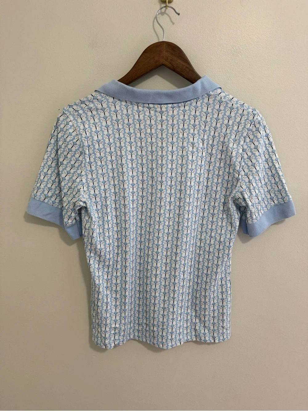 Anthropologie Maeve Butterfly Print Polo Top - Picture 4 of 5